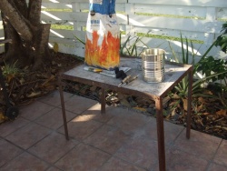 cooking dutch oven table