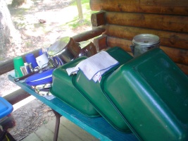 campsite dishwashing